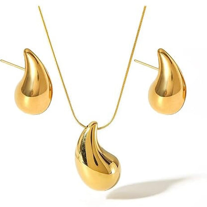 Bottega Tear Drop Pendant Set