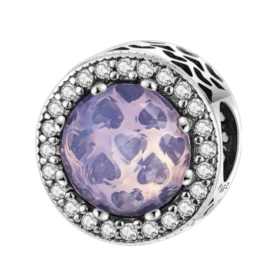 Amethyst Stone Charm 925