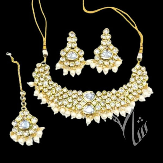 Pearl Kundan Set